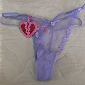 Lavender Heart Lace Women's Panties